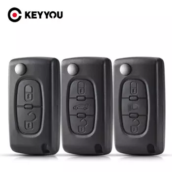 Складной флип-чехол KEYYOU для Peugeot 3/4 107 207 307 308 407 607 807 Citroen C2 C3 C4 C5 C6 C8, 10 шт.
