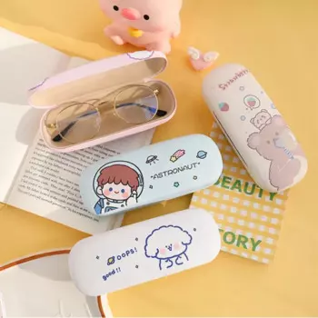 Складной футляр для очков с милым мультяшным рисунком для мужчин и женщин, кожаный футляр для солнцезащитных очков из поликарбоната, модный футляр для солнцезащитных очков
