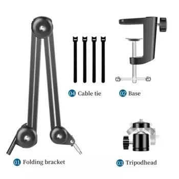 Складной кронштейн ZONGMAI для промышленного видеомикроскопа