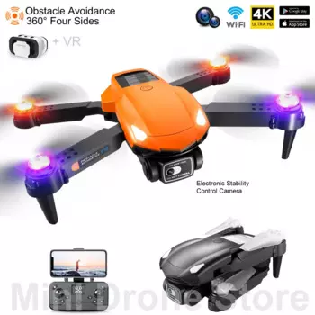 Складной Квадрокоптер V10 Easy Fly Mini FPV 4K, с электронной камерой управления стабильностью
