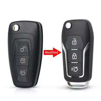 Складной модифицированный дистанционный ключ KEYYOU с 3 кнопками для Ford Focus Fiesta 2013