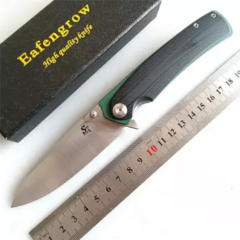 Складной нож Eafengrow sitive ST127, G10 ручка, лезвие D2, Флиппер, быстрооткрывающийся Универсальный походный охотничий нож для повседневного использования