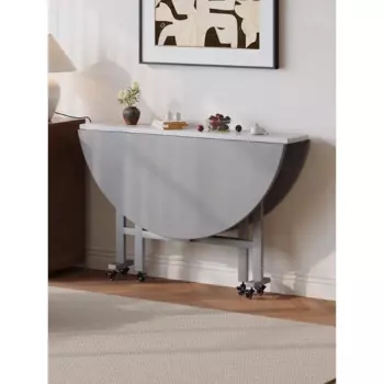 Складной обеденный стол для дома маленькая Квартира круглый передвижной обеденный стол женский роскошный круглый 10 человек