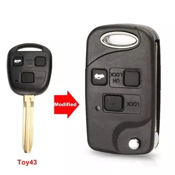 Складной Откидной Чехол Jingyuqin Для Автомобильного Пульта Дистанционного Управления Toyota Yaris Carina Corolla Avensis - М...