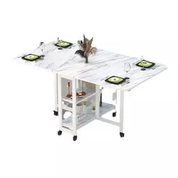 Складной с хранением, простой бытовой маленький Телескопический многофункциональный передвижной стол, обеденный стол, кухня, 100*60*75 см