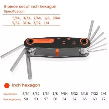 Складной шестигранный ключ LIXIU из хромованадиевой стали