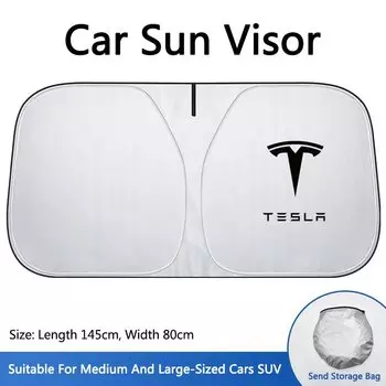 Складной солнцезащитный козырек на лобовое стекло автомобиля, защита от солнца для Tesla Model 3 Model S Model X Model Y Cybertruck Roadster