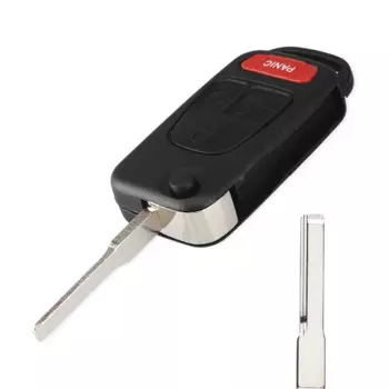Складной умный пульт дистанционного управления KEYYOU с 1 кнопкой, оболочка для автомобильного ключа для Mercedes Benz W168 W124 W202 1984-2004 A C E