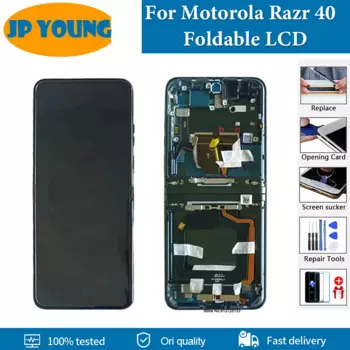 Складной ЖК-дисплей AMOLED 6,9 дюйма для Motorola Razr 40 Razr Gen 3, ЖК-дисплей с запирающейся тенью, сменный преобразователь сенсорного экрана в сборе