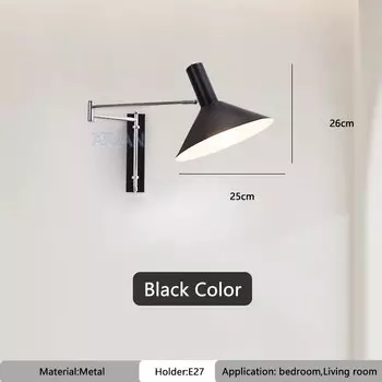 Складные настенные светильники XIUAN, белые, черные, красные, E27