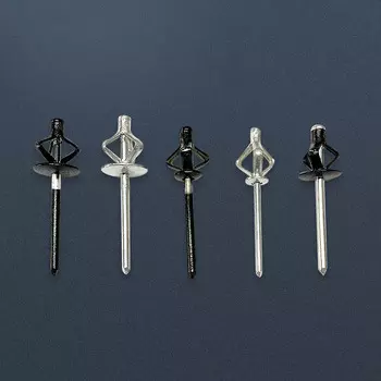 Складные заклепки алюминиевые серебристые 3.2/4.0/4.8 мм 30/50 шт