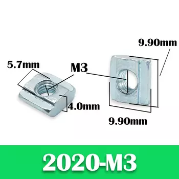 Скользящие гайки YMAX для алюминиевого профиля 20 серии M3 M4 M5