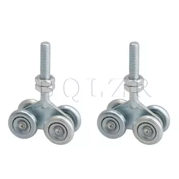 Скользящий ролик BQLZR 2/4x, подвесная направляющая для двери сарая, колесо для тележек, цвет серебристый