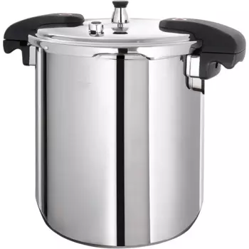 Скороварка 21 Qt из нержавеющей стали-Большая фотография с крышкой для дома, коммерческого использования-легко чистить любую плиту