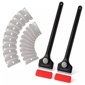 Скребок EHDIS с длинной ручкой и лезвием из углеродистой стали для удаления наклеек, этикетка, наклейка, инструмент для очистки автомобиля, окна, дома, кухни