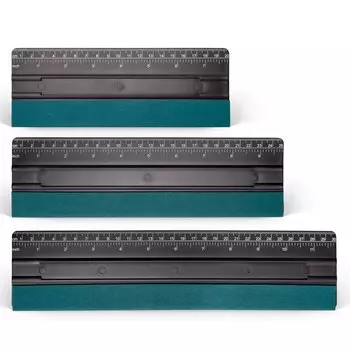 Скребок FOSHIO длинный из замши и фетра с линейкой для измерения