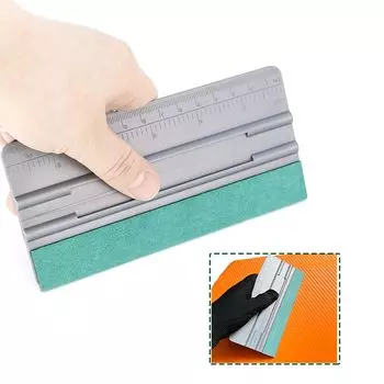 Скребок TOFAR для плёнки из углеродного волокна, 15 см, с линейкой