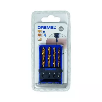 Скрученные сверла Dremel 636, 3-6 мм, деревообрабатывающие сверлильные инструменты с титановым покрытием, подходит для вращающихся инструментов Dremel 3000 4000 8220