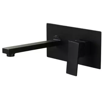 Скрытый настенный смеситель для раковины в ванной комнате, латунный кран с носиком, Набор комбинированных кранов