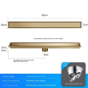 Скрытый прямоугольный слив для пола SHICUO из нержавеющей стали