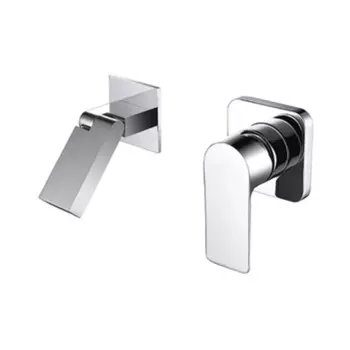 Скрытый смеситель для раковины Ferond серый матовый золотой