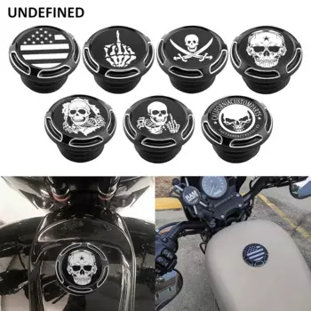Крышка топливного бака Skull для Harley Touring Road King Street скользящий Electra Glide Softail Dyna FXD 1996-2022