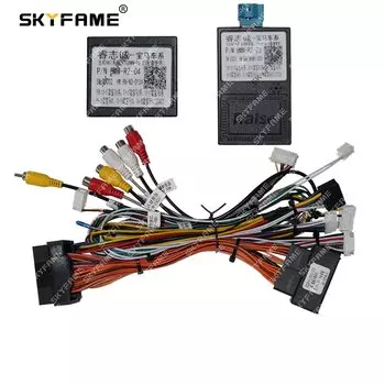 SKYFAME автомобильный 16-контактный жгут проводов адаптер Canbus Box декодер Android радио кабель питания для BMW X3 X4 X5 X6 E70 E71 F25 F26