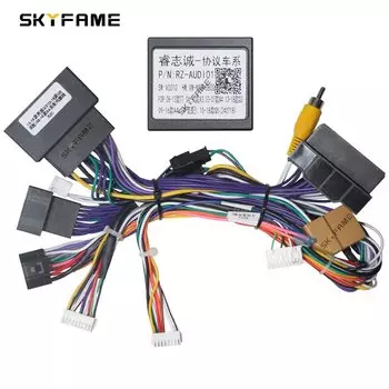 SKYFAME автомобильный 16-контактный жгут проводов адаптер Canbus Box декодер Android радио кабель питания для Audi Q3 RZ-AUDI01/RZ-AUDI30