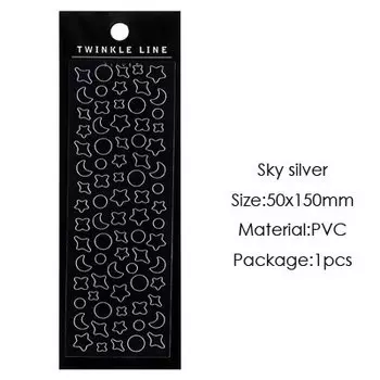 SKYSONIC прозрачные бронзовые наклейки со звездами и бабочками