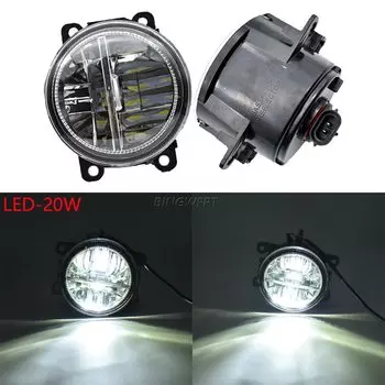 (Слева + справа) противотуманная фара для Jeep Renegade BU 2015, 2016, 2017, 2018, противотуманная фара переднего бампера, дневной свет, дневные фонари, DRL 12 В