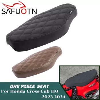 Слитная Подушка на сиденье в стиле ретро для Honda Cross Cub 110 CC110 2023 2024 Cross Cub110 чехол на переднее заднее ПАССАЖИРСКОЕ СИДЕНЬЕ водителя
