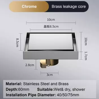 Слив для стопы RUITHOE из нержавеющей стали