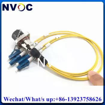 SM,4C,G657A1, 4-жильный квадратный гнездовой разъем для LC/ST/FC/SCUPC 0,3 м 2,0 мм, желтый LSZH, бронированный волоконный кабельный разъем для панели