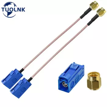 Кабель SMA — Fakra C RG316 Коаксиальный кабель SMA «папа» — «мама» Fakra C, 6-дюймовый (15 см), удлинительный кабель для антенны WiFi, кабель «контейка», 2 шт.