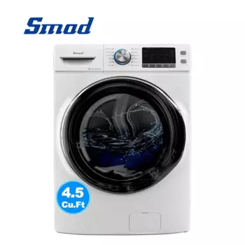 Smad 27 дюймов. 4,5 куб. Фут. Стиральная машина с фронтальной загрузкой с бесшумным инверторным паровым двигателем и функцией воды плюс 12 циклов стирки