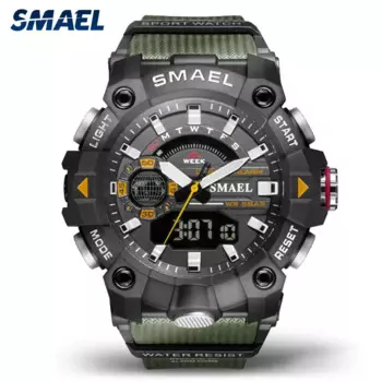SMAEL хронограф кварцевые цифровые часы мужские уличные светодиодные светящиеся спортивные наручные часы мужские relogio reloj 8040
