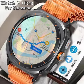 Смарт-часы для Samsung Galaxy Watch 7 Ultra, мужские Смарт-часы с GPS-треком, часы Amoled с постоянным отображением корпуса, BT Talk, Смарт-часы 2024
