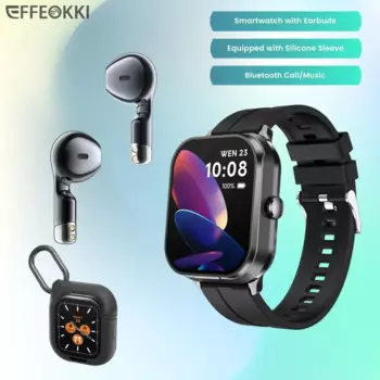 Смарт-часы Effeokki D8Pro 2 в 1, Встроенные наушники для мужчин, 2 дюйма