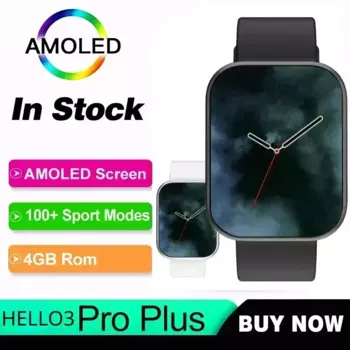 Смарт-часы Hello3 Pro +, AMOLED, 4 Гб, хранилище GEN3 Ultra 2, Reloj Hombre 2023, серии 9, умные часы для мужчин PK Hello Watch 3 Plus