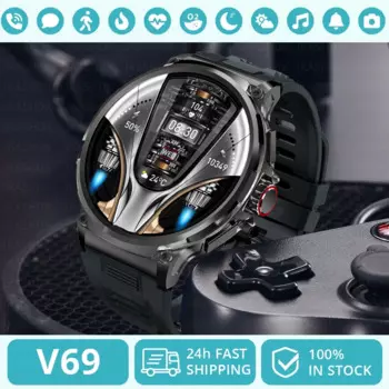 Смарт-часы мужские с Bluetooth, 2024 дюйма, 1,85 мА ч