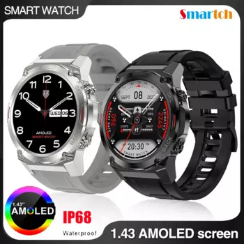 Смарт-часы мужские с сенсорным экраном 466*466 AMOLED HD, 400 мАч