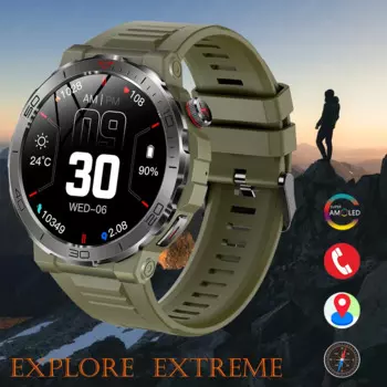 Смарт-часы мужские SACOSDING Amoled с GPS, Bluetooth, компасом, 2024, спортивные водонепроницаемые Смарт-часы для Android, фитнес-трекер