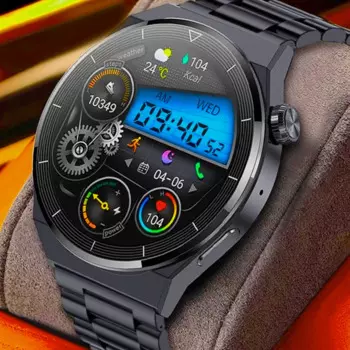 Смарт-часы мужские водонепроницаемые с AMOLED-экраном и поддержкой Bluetooth