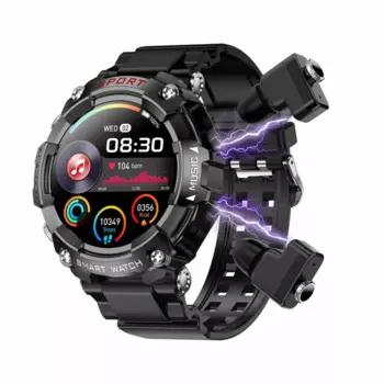 Смарт-часы T96, мужские TWS наушники 1,52 дюйма, 3 в 1, локальный музыкальный плеер, беспроводная гарнитура, Bluetooth-наушники для звонков, умные часы