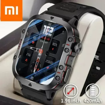 Смарт-часы Xiaomi мужские водонепроницаемые с экраном 2,01 дюйма и поддержкой Bluetooth