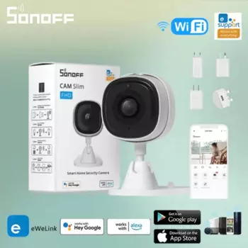Смарт-камера видеонаблюдения SONOFF, 1080P, два канала, Wi-Fi