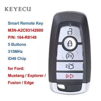 Смарт-карта Keyecu, 315 МГц, ID49, для Ford Fusion Explorer, Fusion Edge, Mustang, Cobra, 164-R8149