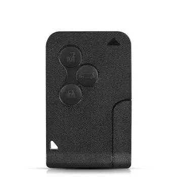 Смарт-карта KEYYOU с 3 кнопками для Renault Clio Logan Megane 2 3 Koleos Scenic, чехол для карты, Черный Автомобильный брелок для ключей с маленьким ключом