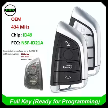 Умный брелок DIYKEY OEM для BMW 3 5 6 7 X3 X5 X7 G серии G20 G30 G32 G11 2015-2019 ID49 Чип 434 МГц FCC ID: N5F-ID21A
