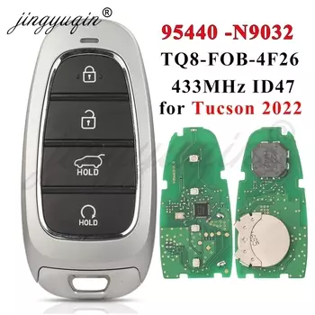 Смарт-ключ jingyuqin 95440-N9032 для Hyundai Tucson 2022, 4 кнопки, 433 МГц, HITAG 3 ID47, БЕСКЛЮЧЕВОЙ пульт управления